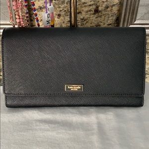 Spacious black Kate spade wallet
